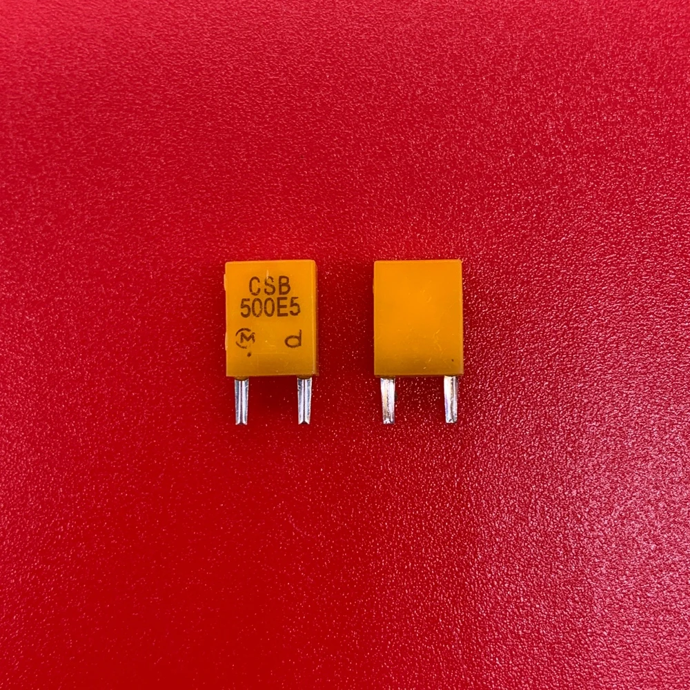 100PCS/ Original imported Murata ceramic crystal oscillator CSB500E5 500E5 500KHZ 500K straight plug 2-pin resonator