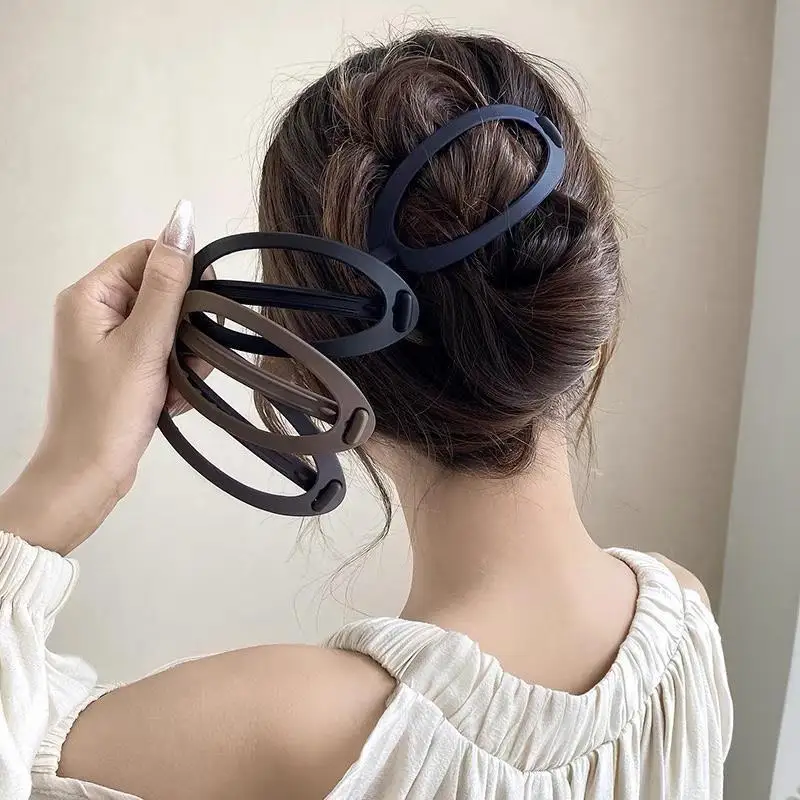 New Korea Big Size Duckbill Clip Hair Hairpin Top Clip Disk Hair Plastic Hairgrips Clamps Women Makeup Headwear Hair Accessories