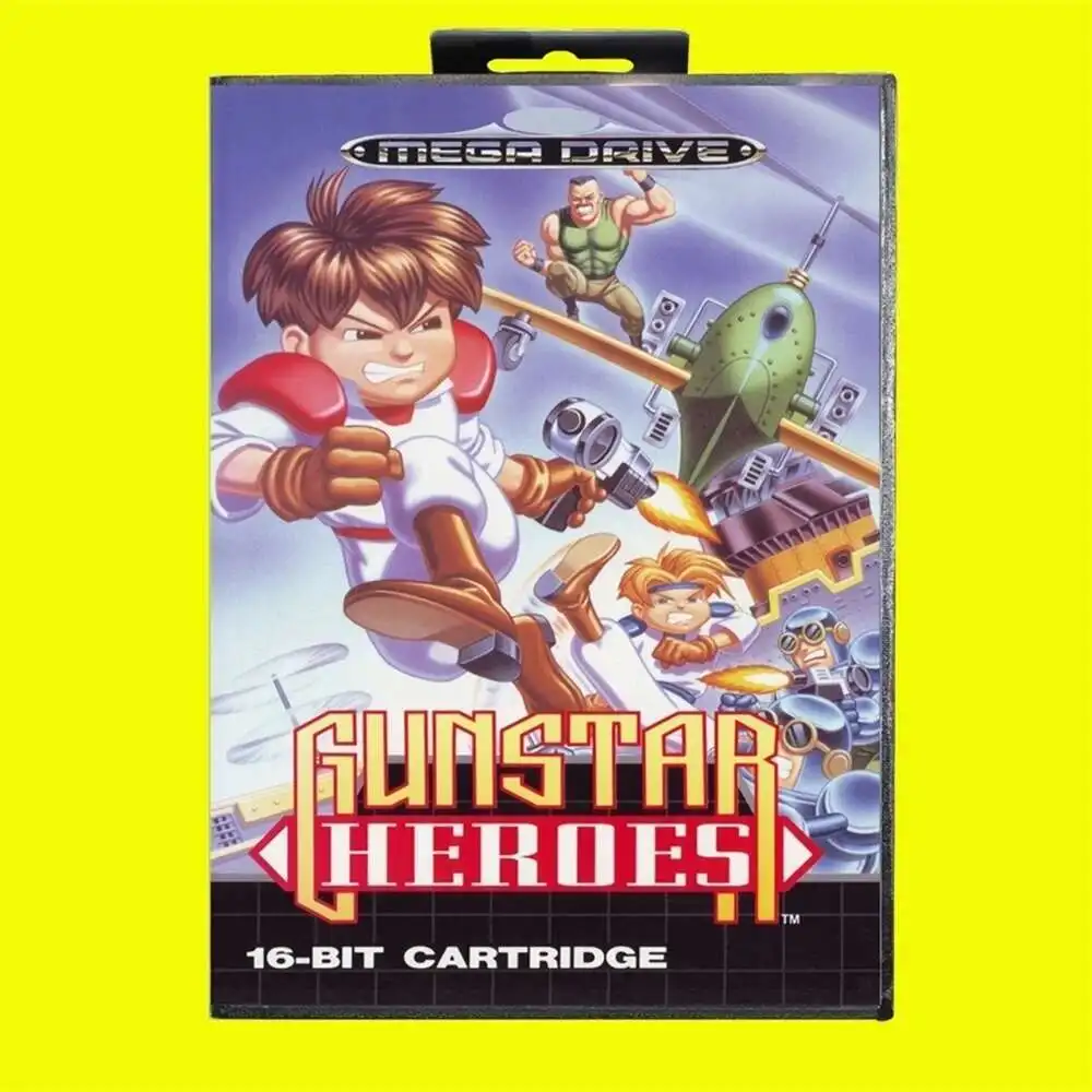 

GunstarHeroes MD Game Card 16 Bit EUR Cover For Sega MegaDrive Genesis Video Game Console Cartridge