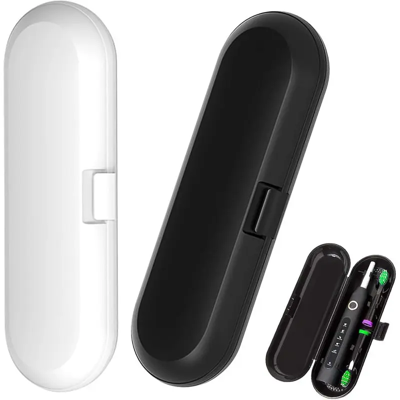 Universal Electric Toothbrush Travel Case, 2 Pieces Plastic Travel Toothbrush Case Electric Toothbrush Case Container, H