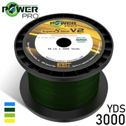 3000YDS POWER PRO SSV2 Braided Fishing Line 8 Strands Multifilament USA Carp Fishing Multifunction PE Fishing Line for Pesca