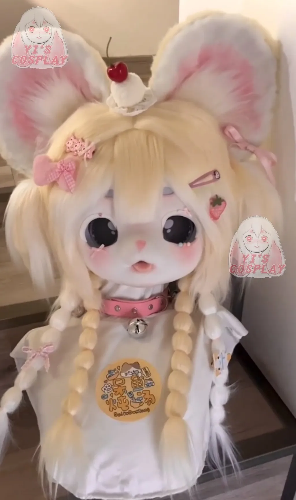 

Yis cosplay Custom Furry head Kigurumi Head Cosplay Kemono Fursuit Handmade Headsets Beast Customized Fursuit Kemono Head