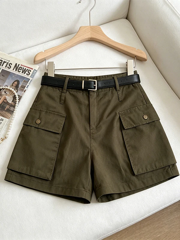 

High Waist Casual Cargo Shorts Women's Summer 2026 New Style Pocket Multi-Pocket Slimming Fashionable Workwear Hot Pants