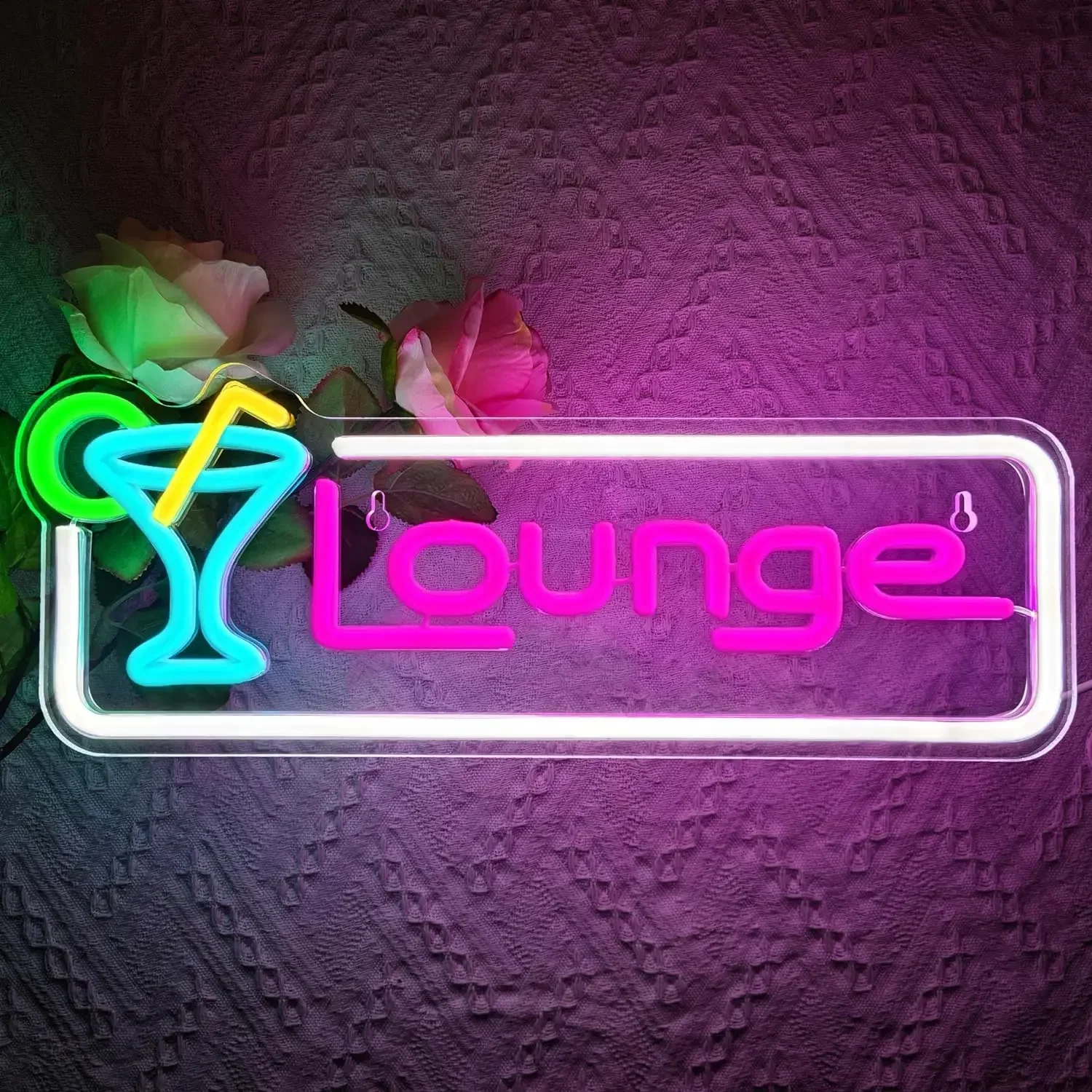 Lounge Cocktail LED Neon Sign Wall Light USB Dimmable for Cocktail Lounge Milk Tea Shop Home Bar Decor Housewarming Party Gift