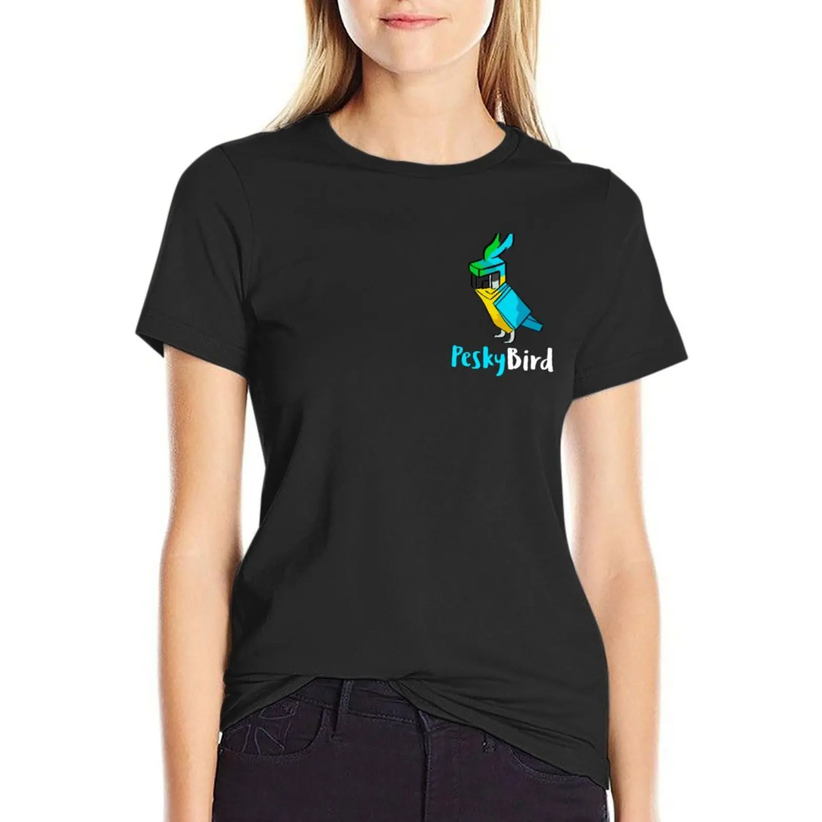 Pesky Bird, pesky bird grian, Gift for kids 2023, Pesky Bird Aqua T-Shirt blanks summer top ariat shirts for Women