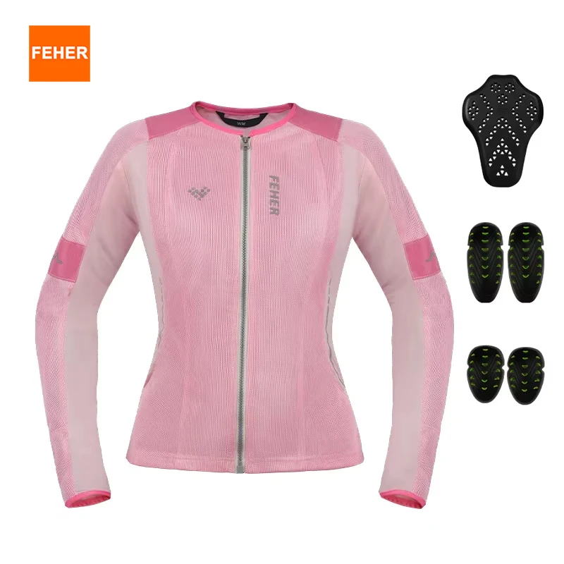 

FEHER летние мотоциклетные куртки женские дышащие ткани Оксфорд 600D водонепроницаемая износостойкая профессиональная мотоциклетная куртка