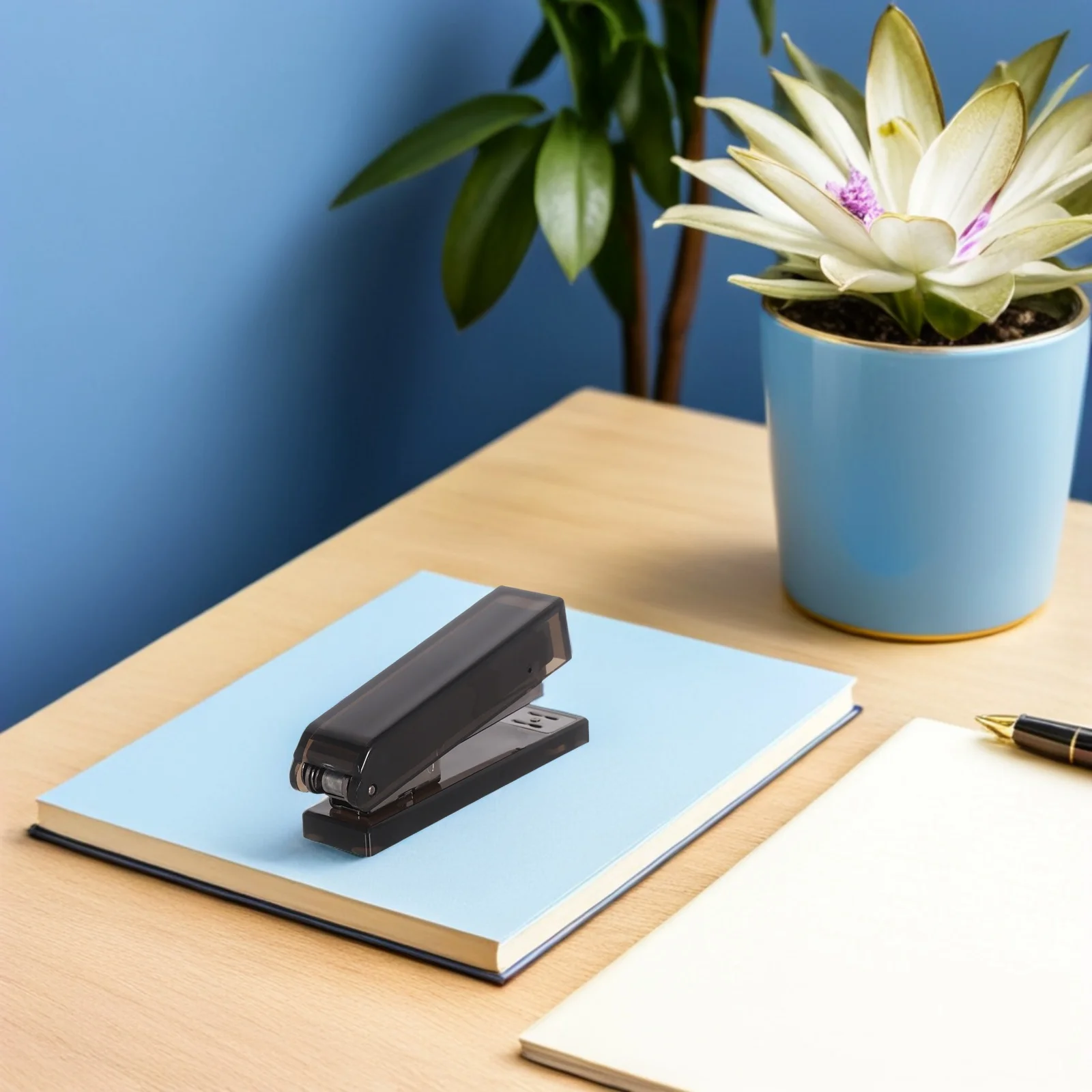 

Black Acrylic Large Stapler Desktop Office Stapler for Thick Paper Binding School Desk Supplies Portable Crafting Tool