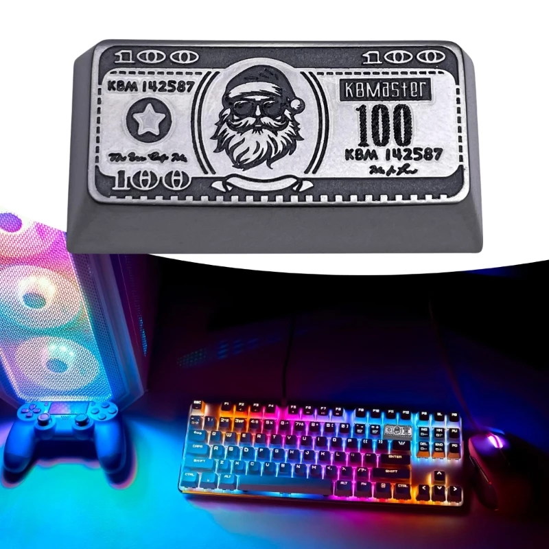 2.0U سبائك الزنك لوحات المفاتيح الميكانيكية Keycap الارتفاع الأصلي المعادن الخلفية Keycap لإعدادات المكتب والألعاب