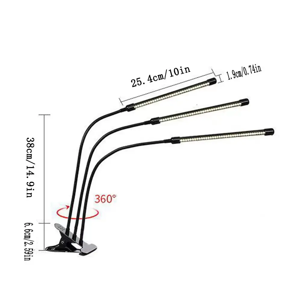 Led usb crescer luz phytolamp para plantas com controle espectro completo 3000k fitolamp luzes casa flor mudas clipe phyto lâmpada