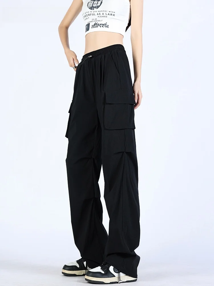 

Женские летние тонкие свободные брюки La Chapelle American Sle Work Pants из ледяного шелка, быстросохнущие, спортивные, повседневные, с широкими штанинами