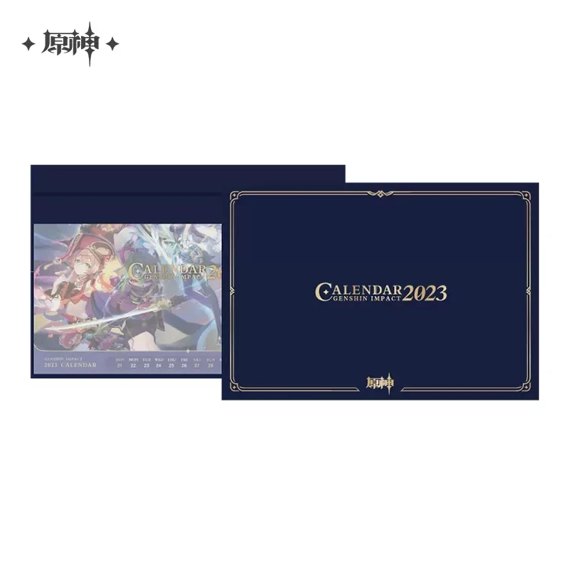 2023 Game Genshin Impact Calendar Pre sale Cosplay Desk Calendar Anime Accessories Halloween Gifts Free Shipping for Daily Use