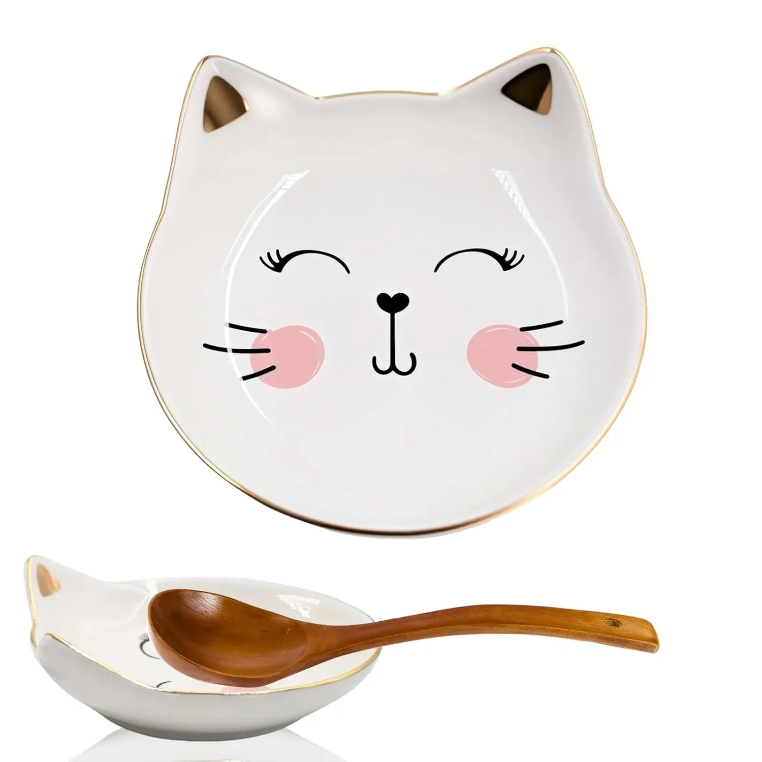 

Ceramic Spoon Rest for Kitchen Counter, Cat-Shaped Spoon Rest, Cute Coffee Spoon Holder, Funny Dish Holder for Stove Top or Coun