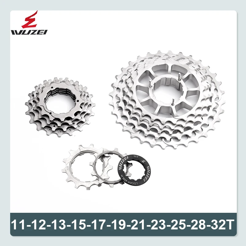 WUZEI SL CNC Road Bike 12/11S Ultralight Freewheel 11-28/32/34/36T Bicycle Cassette Flywheel 12 Speed K7 Gravel 11V Sprocket