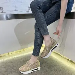 hidden wedge sneakers women gold silver black women casual shoes walking summer sneakers on platform shoes zapatillas mujer