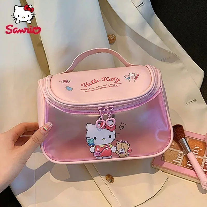 Sanrio Officially Licensed Hello Kitty Large Handbag Travel Makeup Bag Personalized Light Toiletry Bag Cute High-Capacity New