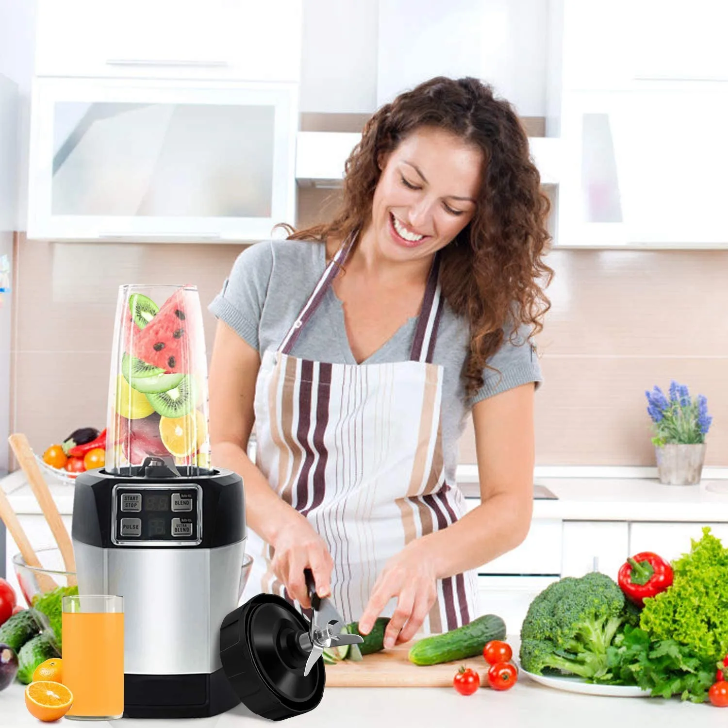 7 płetw Ninja ostrze blendera części zamienne, dla Nutri Ninja Blender ekstraktor ostrze Auto Iq Bl682-30 Bl642-30 Bl450-30