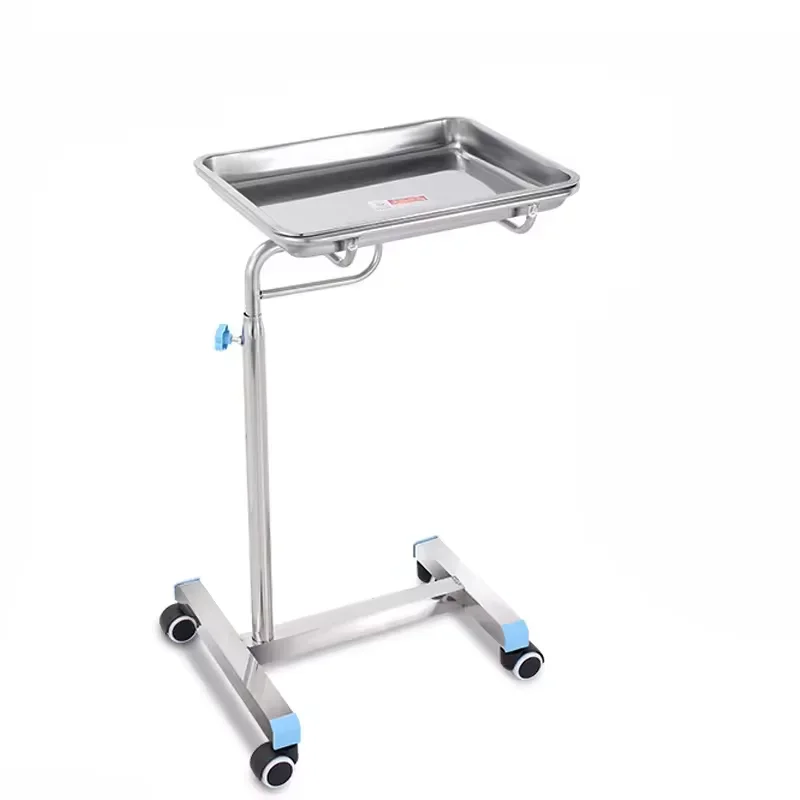 Modern Design Height Adjustable Stainless Steel Beauty Cart Salon Items Tray Dressing Trolley for Hospital Use Metal