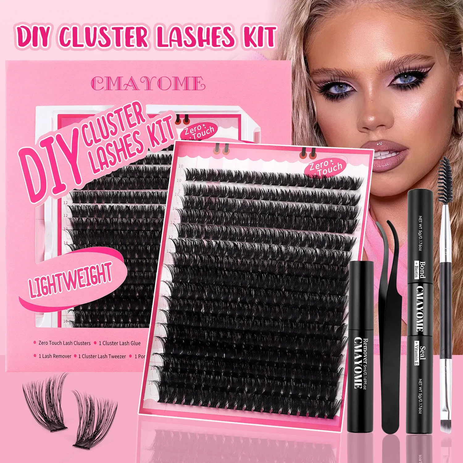 

DIY Segmented Single Cluster D Curved Hair Large Capacity Dense 80D Curled False Eyelash Tool Set Eyelashes