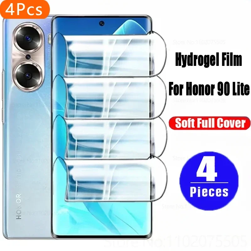 

4Pcs Screen Protectors For Honor 90 Lite 80 70 60 50 100 Pro Hydrogel Film For Honor Magic 6 5 Lite Pro X8A X9A X7A X9B X8B Film