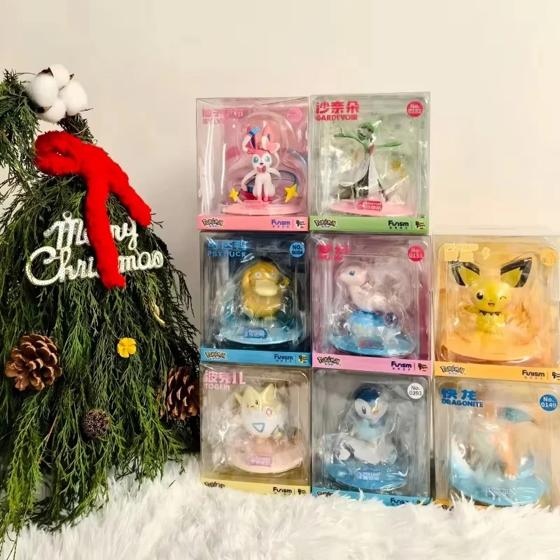 

Новые популярные оригинальные фигурки Funism X Pokémon Sparkling Moment Series: Модель Пикачу, модные игрушки, украшения, подарки на день рождения, сюрпризы