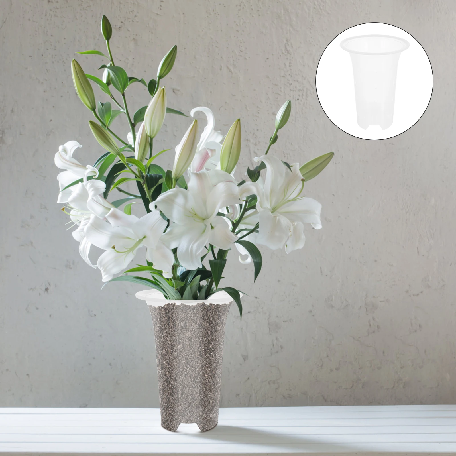 

5pcs Orchid Planting Pot Thicken Drainage Lightweight Flowerpots For Plant Transplantation Garden Supply Balcony Decoration