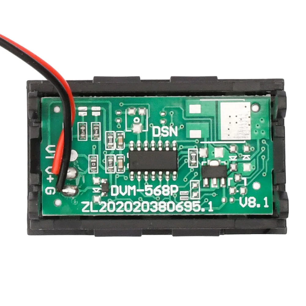 0.56 cali diod LED woltomierz cyfrowy 3-przewodowy 4.5V-30V miernik napięcia akumulatora wyświetlacz pojedynczy kolor dla monitora bateria