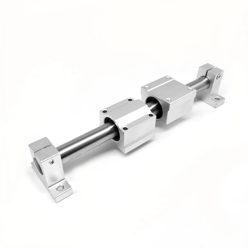 

2Pcs 10mm - L600mm Linear Round Shaft + 4 SHF10 Shaft Support + 4 SCS10UU Linear Block Unit