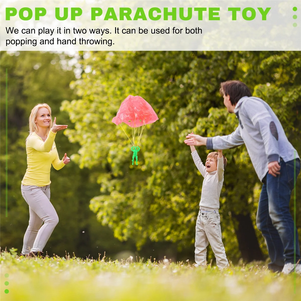 Jouet de parachute éjectant en plastique pour enfants, soldat d'extérieur, lancer à la main, cadeaux pour garçons et filles