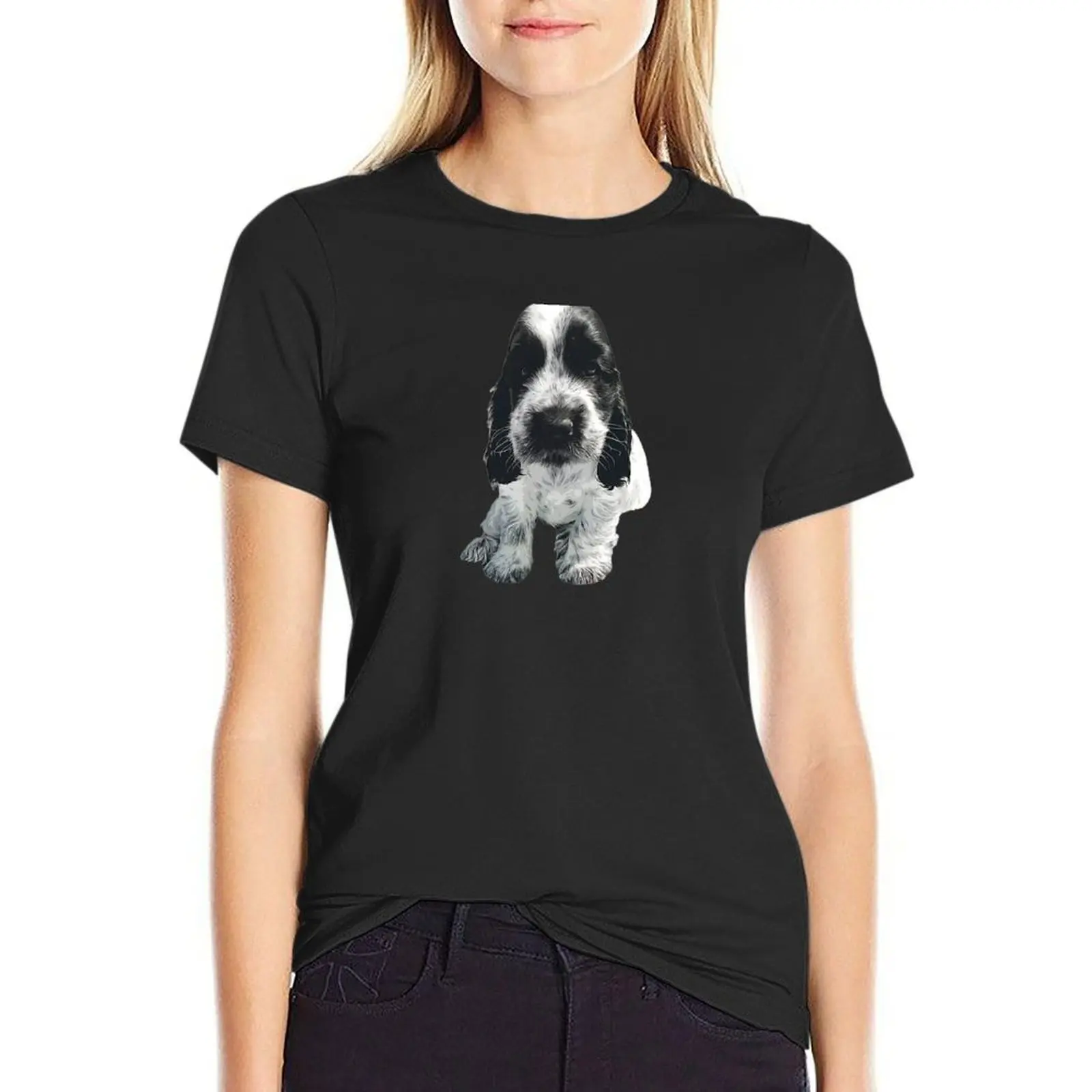 

English Cocker Spaniel - Cute Blue Roan puppy dog T-Shirt hippie clothes anime clothes Woman clothing