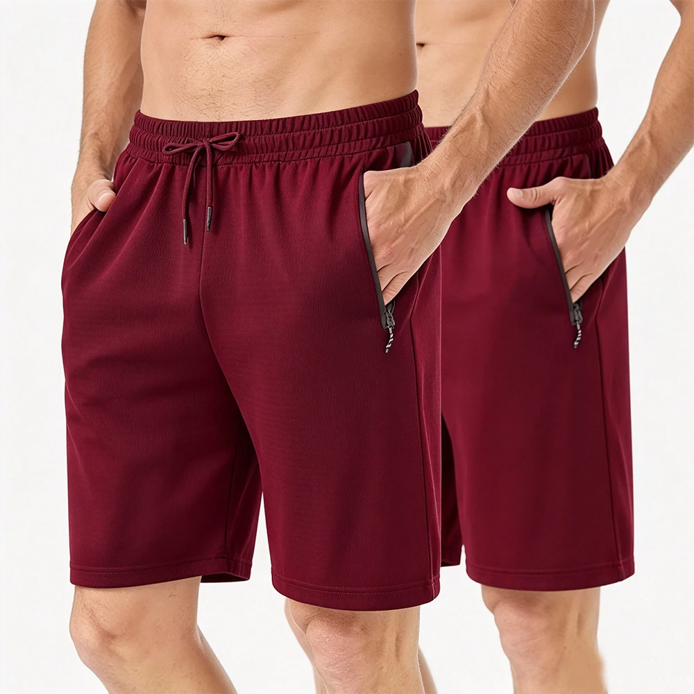 

2 Pack Solid Color Shorts for Men Lightweight Athletic Basketball Mesh Shorts Casual Quick Dry Gym Workout Running Shorts with Pockets