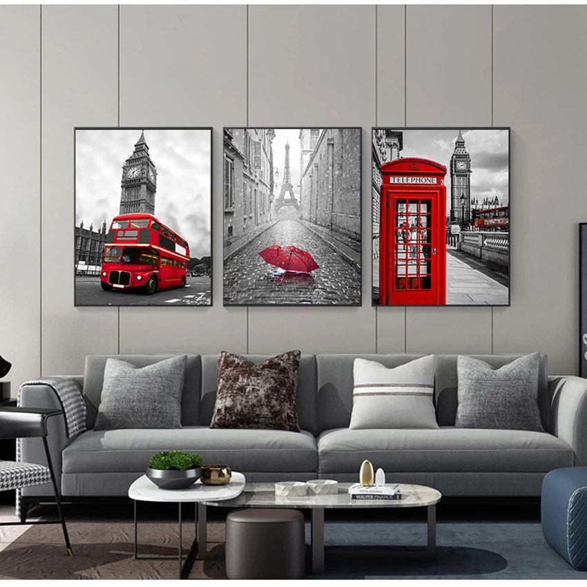 Canvas Print City London Paris Landscape Nordic s And Prints Paintings For Living Room Wall Art Decorative Pictures
