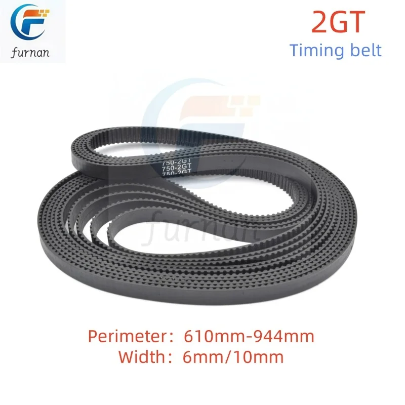 

3D Printer 2M 2GT Timing Belt Lp=610mm-944 mm Width 6mm 10mm Rubbe