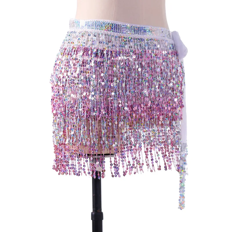 

Adult 4 layered Fringe Sequin Indian Belly Dance Costume Belt for Sale Women Dancing Hip Scarf Scarves Bellydance Accessories