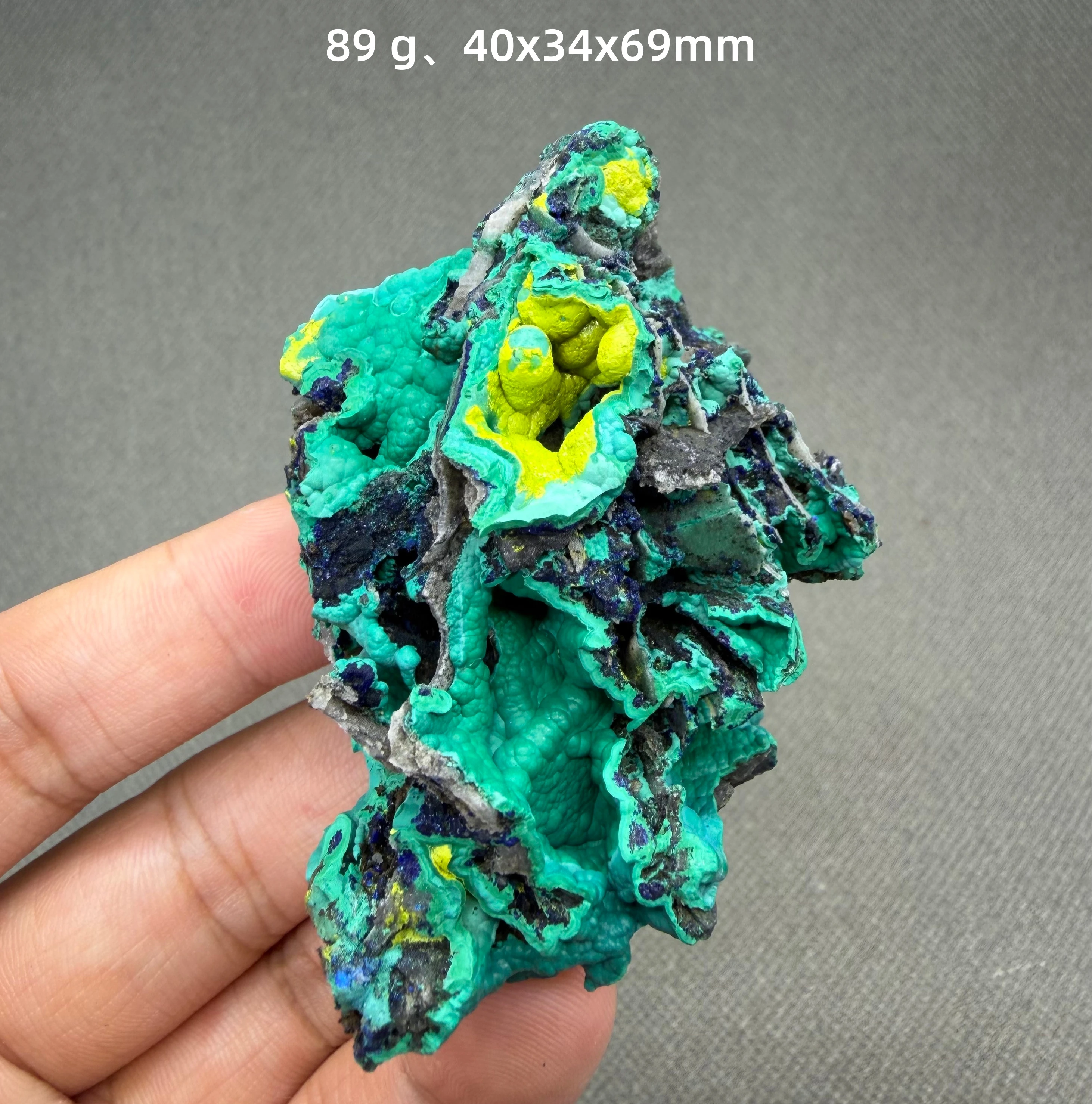 Rare — Volborthite Naturally Intergrown with Malachite — Collector-Grade Specimen — 100% Natural, No Repair