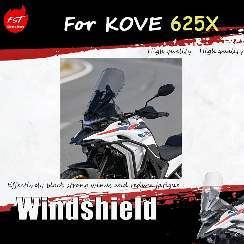 Kove 625X Extended Windshield and Raised Front Windshield Motorcycle Windscreen Modification Accessories