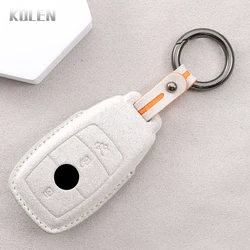 Car Remote Key Case Cover Shell For Mercedes Benz A C E S G Class GLC CLE CLA GLB GLS W177 W205 W213 W222 X167 AMG Leather Fob