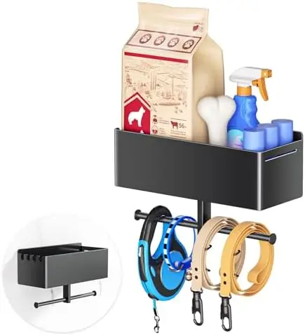 

Организуйте хранение принадлежностей для питомцев с помощью этого настенного держателя для поводков и органайзера. Органайзер для принадлежностей для животных – настенный держатель для поводков и хранения