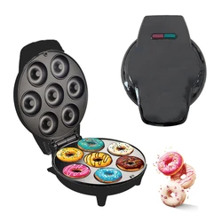 Electric Mini Donut Maker Machine Double-sided Heating Non-stick Coating for Breakfast Dessert Snack Family Party Bakeries