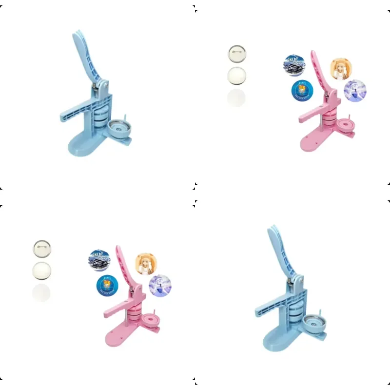 Outil de fabrication de badges en plastique DIY, presse à badges ronds portable avec différentes couleurs au choix