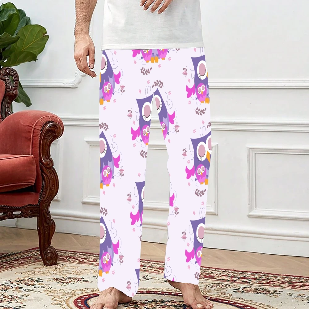 Cute Owls Pajama Pants Mens Womens Lounge Pants Super Soft Unisex Sleep Pajama Bottoms with Pockets Drawstring