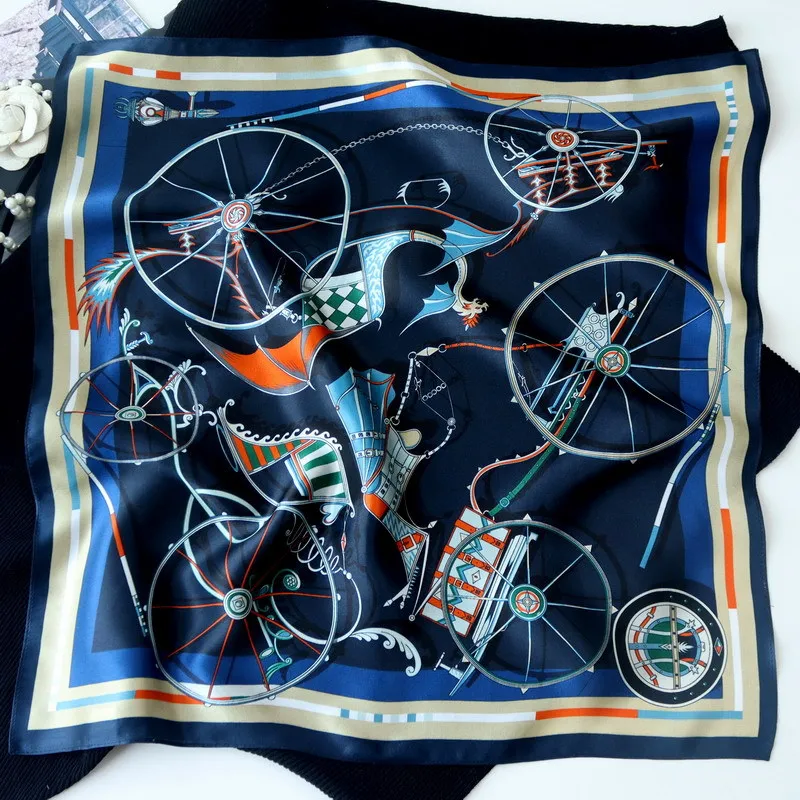 

Soft Mulberry Silk Scarf 12MM Women Small Bandanas Shawl Hair Neck Accessories Women Foulard Femme 53CM 53CM