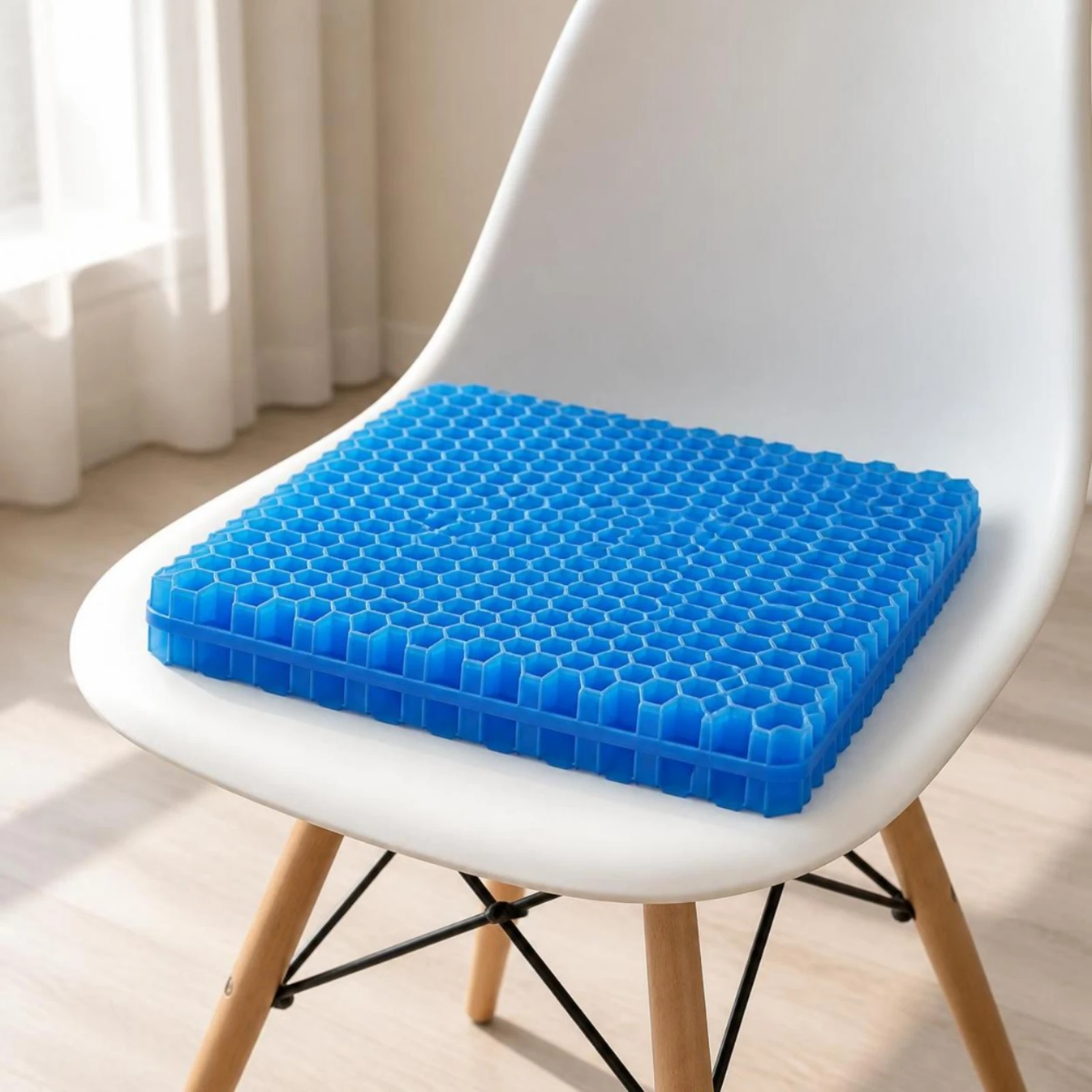Honeycomb Gel Seat Cushion Ventilated Gel Seat Cushion Chair Pad Supportive Anti-Fatigue for Office Workers
