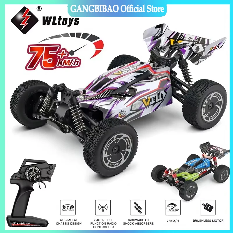 Skymaker WLtoys RC Car 1/14 144016 2.4G Racing 35KM/H 390 Motor 4WD Electric High Speed Car Off-Road Drift Remote Control Toys