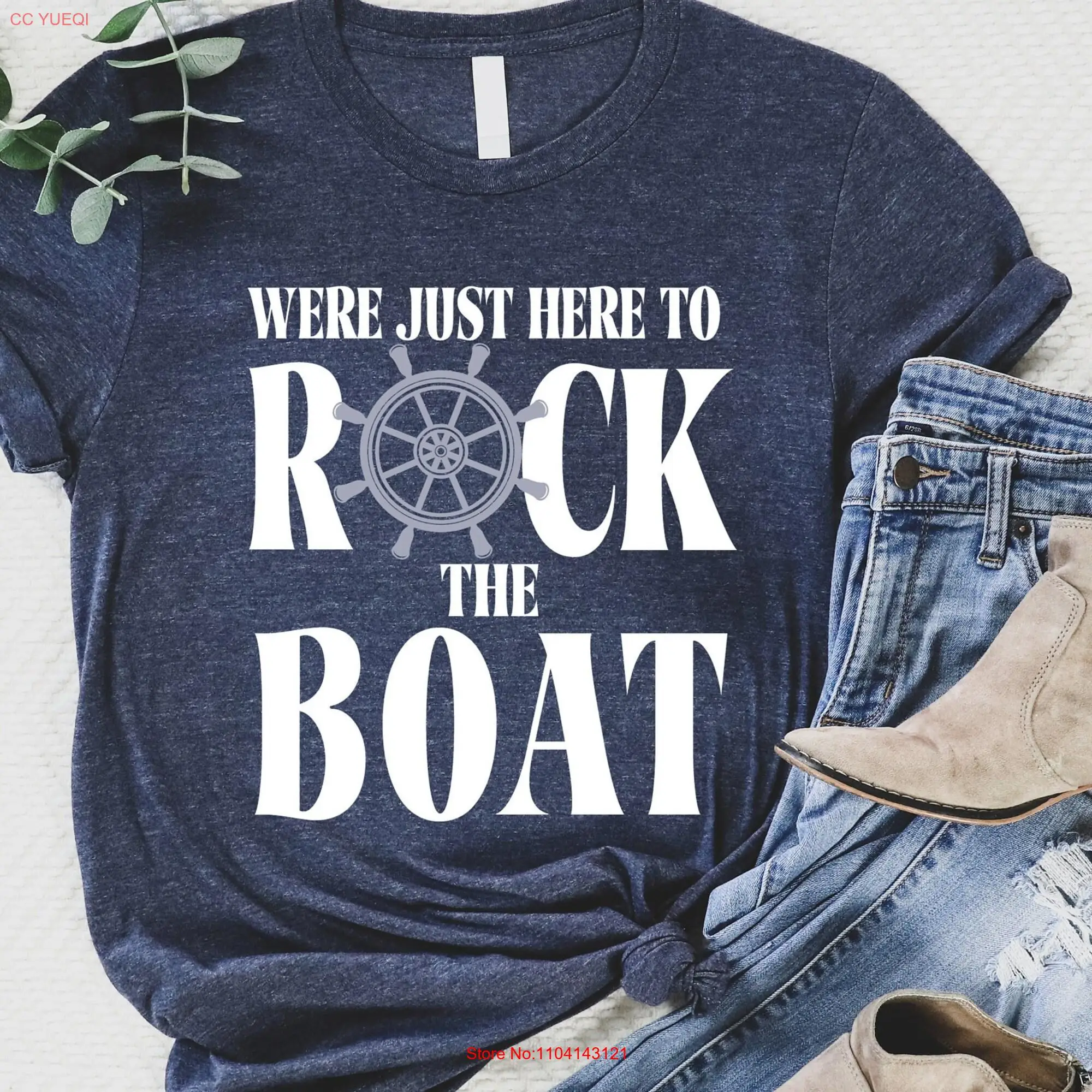 We're Just Here To Rock The BoaT T Shirt Cruise Holiday Family Matching Summer Squad  long or short sleeves