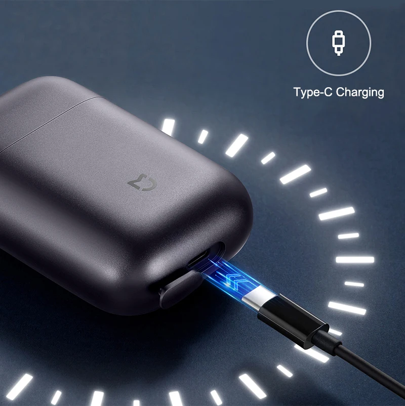 ใหม่เครื่องโกนหนวดไฟฟ้า Xiaomi Mijia S600เครื่องโกนหนวดขนาดเล็กแบบพกพาสำหรับผู้ชายเครื่องโกนหนวดแบบไร้แปรงมอเตอร์หัวตัดเซรามิกแท้พร้อมเคสหนัง