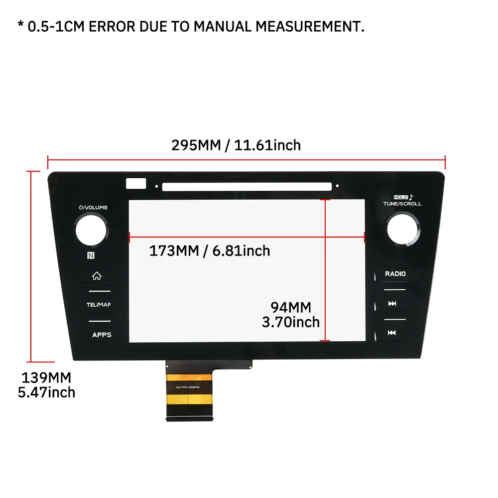 Radio Replacement Touch Screen Digitizer Panel Fit for Subaru Outback 18-19 86471AL65A 86471AL68A