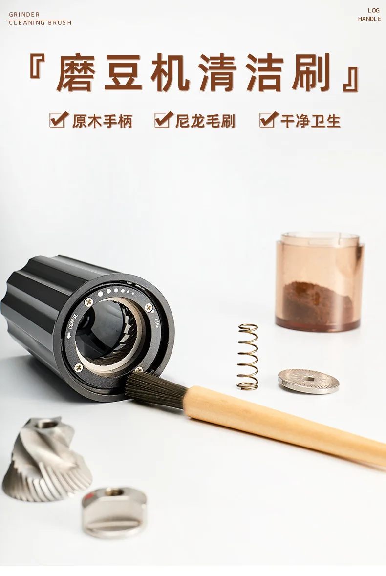 

Coffee machine cleaning small brush hand grinding bean grinder coffee powder soft brush grinder cleaning brush factory straight