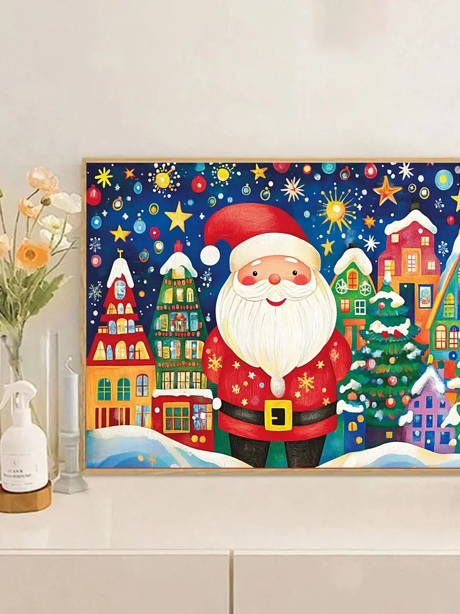 1 Stück 30X40CM/11,8*15,74 Zoll Frohe Weihnachten! Stempel-Kreuzstich-Set DIY-Set 11CT/14CT als Geschenk Neu eingetroffen Joy Sunday – Detail 1