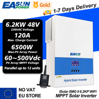 EASUN 6.2KW 6200VA Hybrid Solar Inverter Off Grid Pure Sine Wave Inverter 48V 230V with MPPT 120A Solar Charger Support Parallel