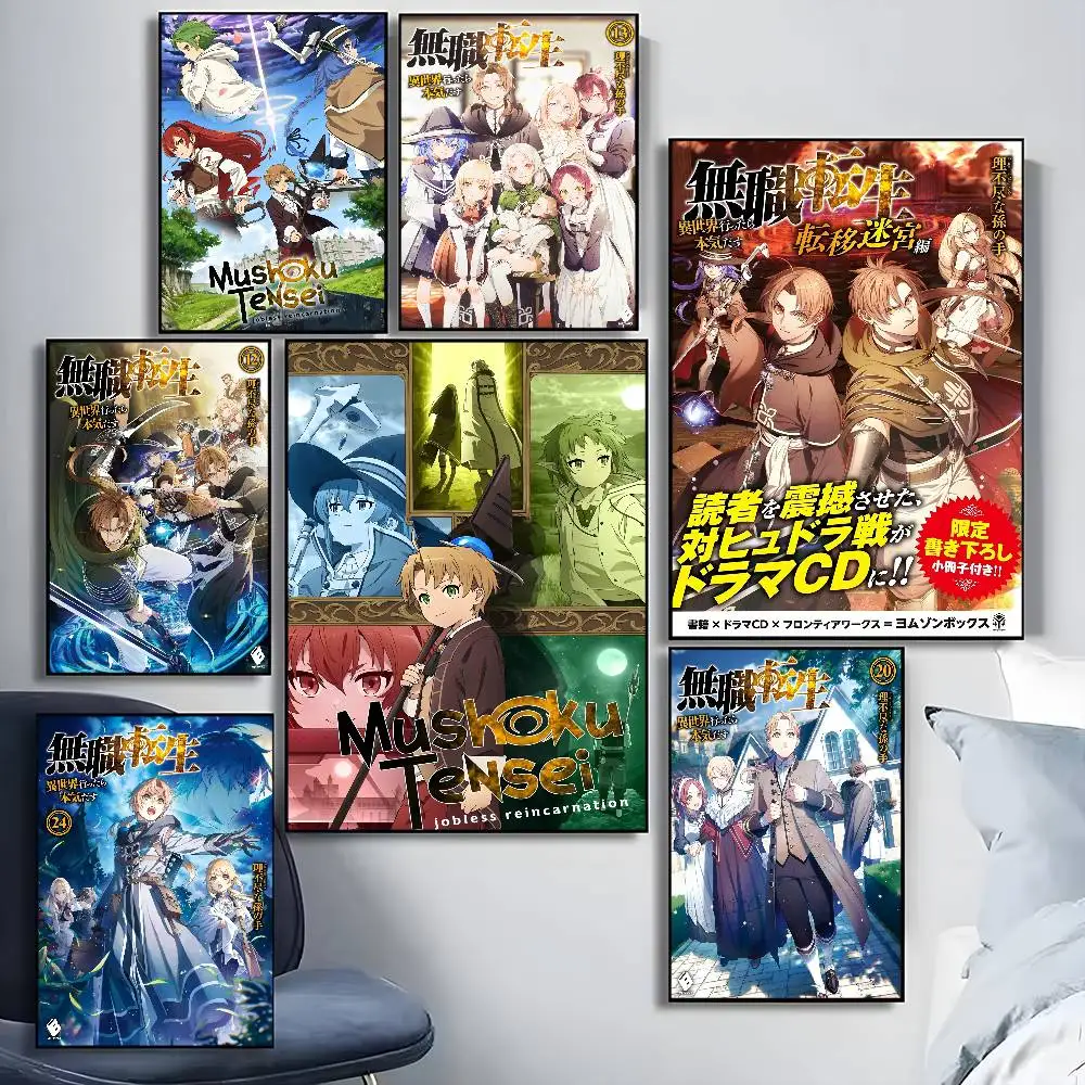 

Anime M-Mushoku T-Tensei Jobless Reincarnation Poster Waterproof HD Art Wall Decal Self-Adhesive Print. Aesthetic Home Room Deco